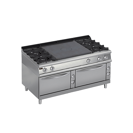 Плита со сплошной поверхностью газовая 700 серии Apach Chef Line LRSTG167R4FE